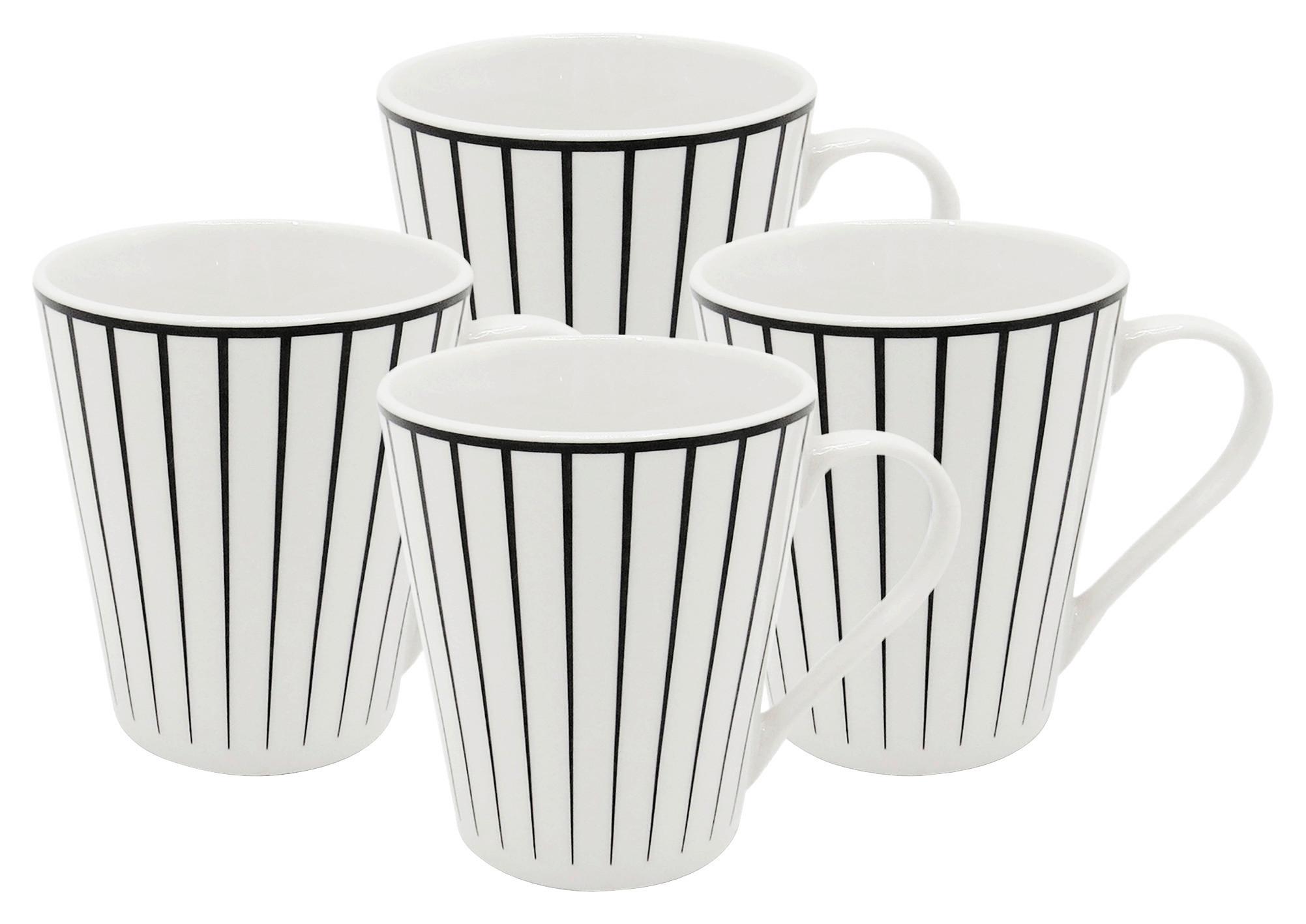 Teetasse Miyu - Schwarz/Weiß, MODERN, Keramik (9/10,1cm) - James Wood