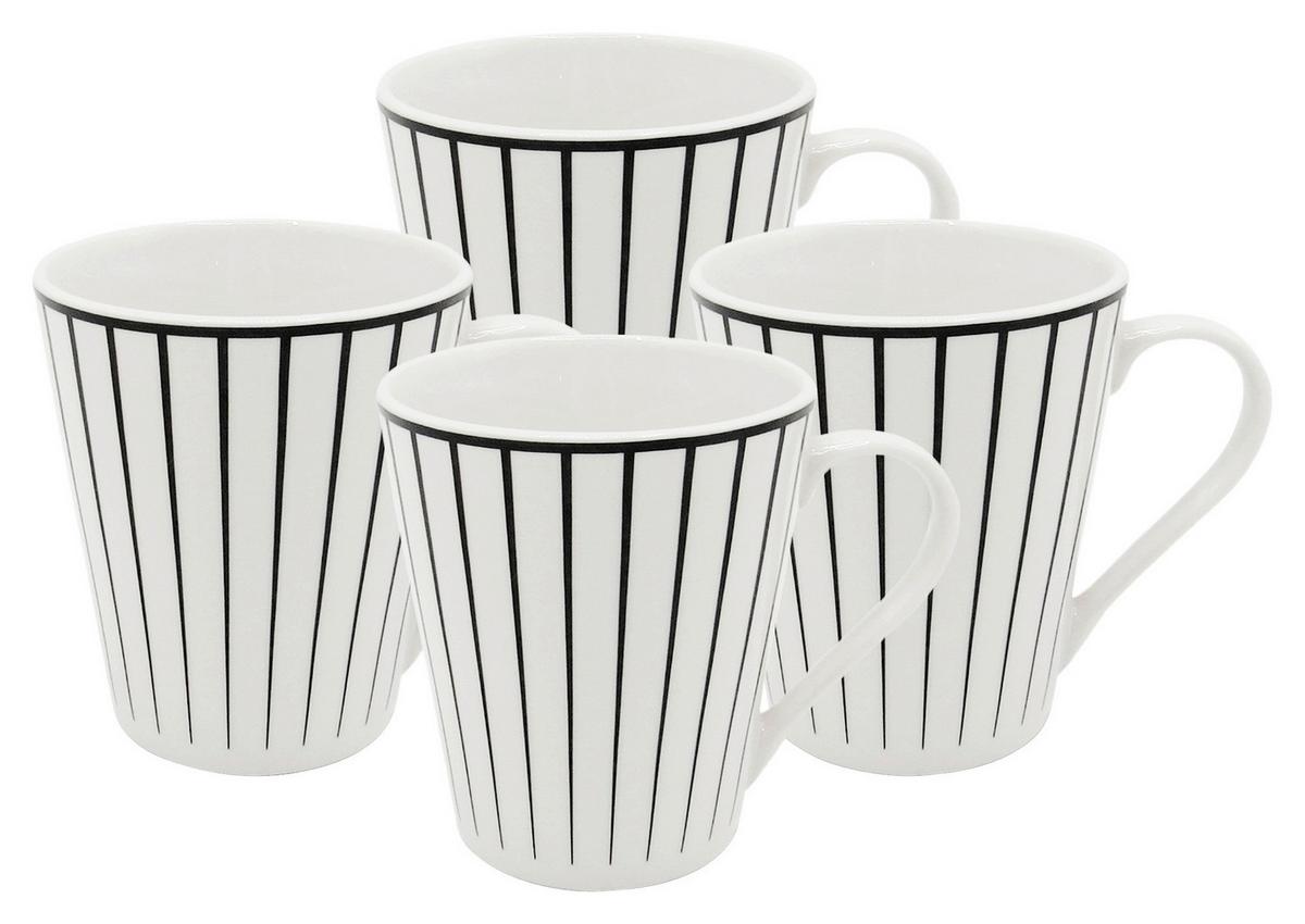 Teetasse Miyu - Schwarz/Weiß, MODERN, Keramik (9/10,1cm) - James Wood