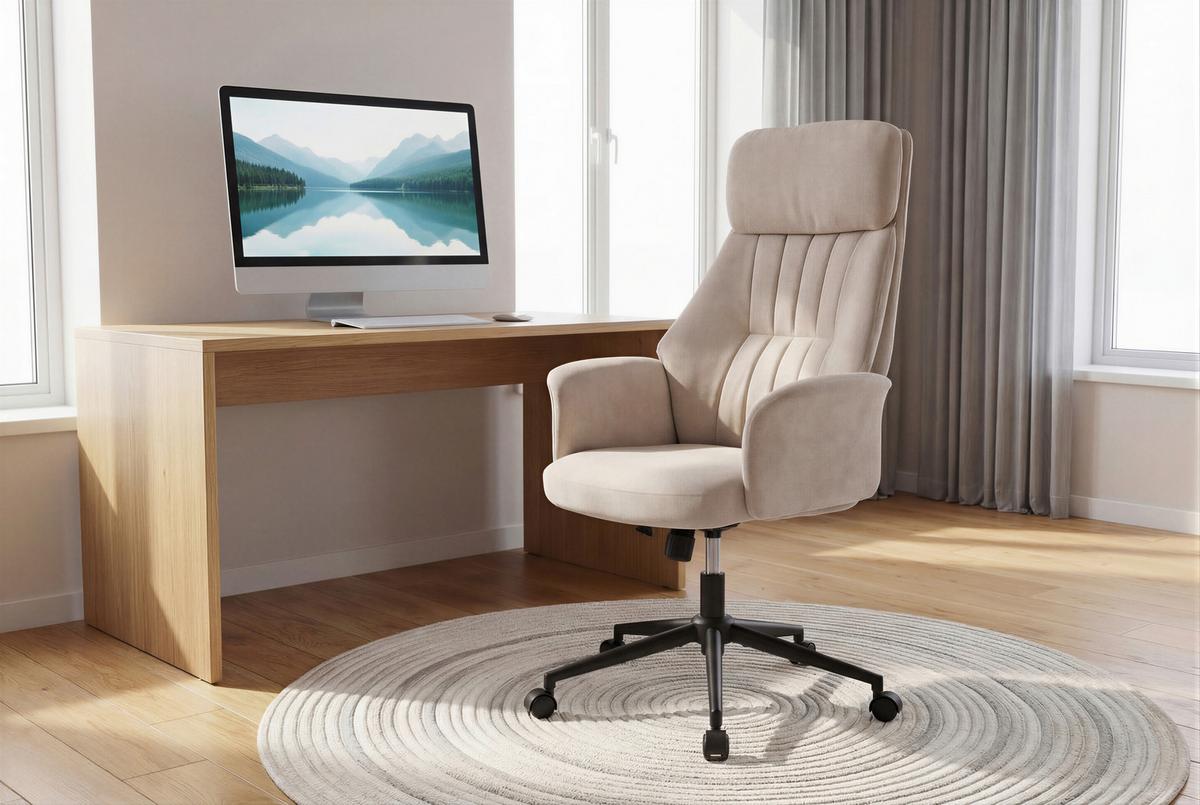 Drehstuhl Austin Hellbraun B: 66 cm - Hellbraun/Schwarz, MODERN, Holz/Kunststoff (66/114/122/64cm) - Livetastic