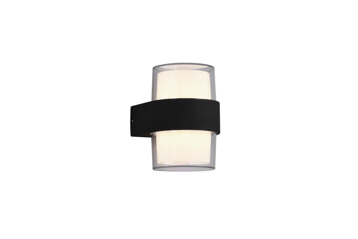 AUßENWANDLEUCHTE 3000K, warmweiß - Anthrazit/Weiß, Design, Kunststoff/Metall (13,2/9,6/10,7cm)