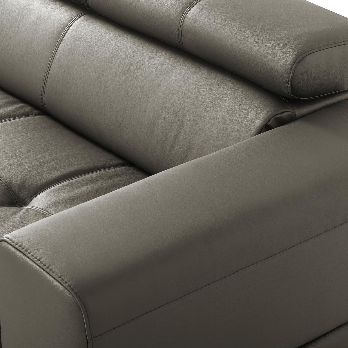 Ecksofa Torino Teilleder Schlammfarben 173x247 - Schlammfarben/Schwarz, Design, Leder/Textil (173/247cm) - Livetastic