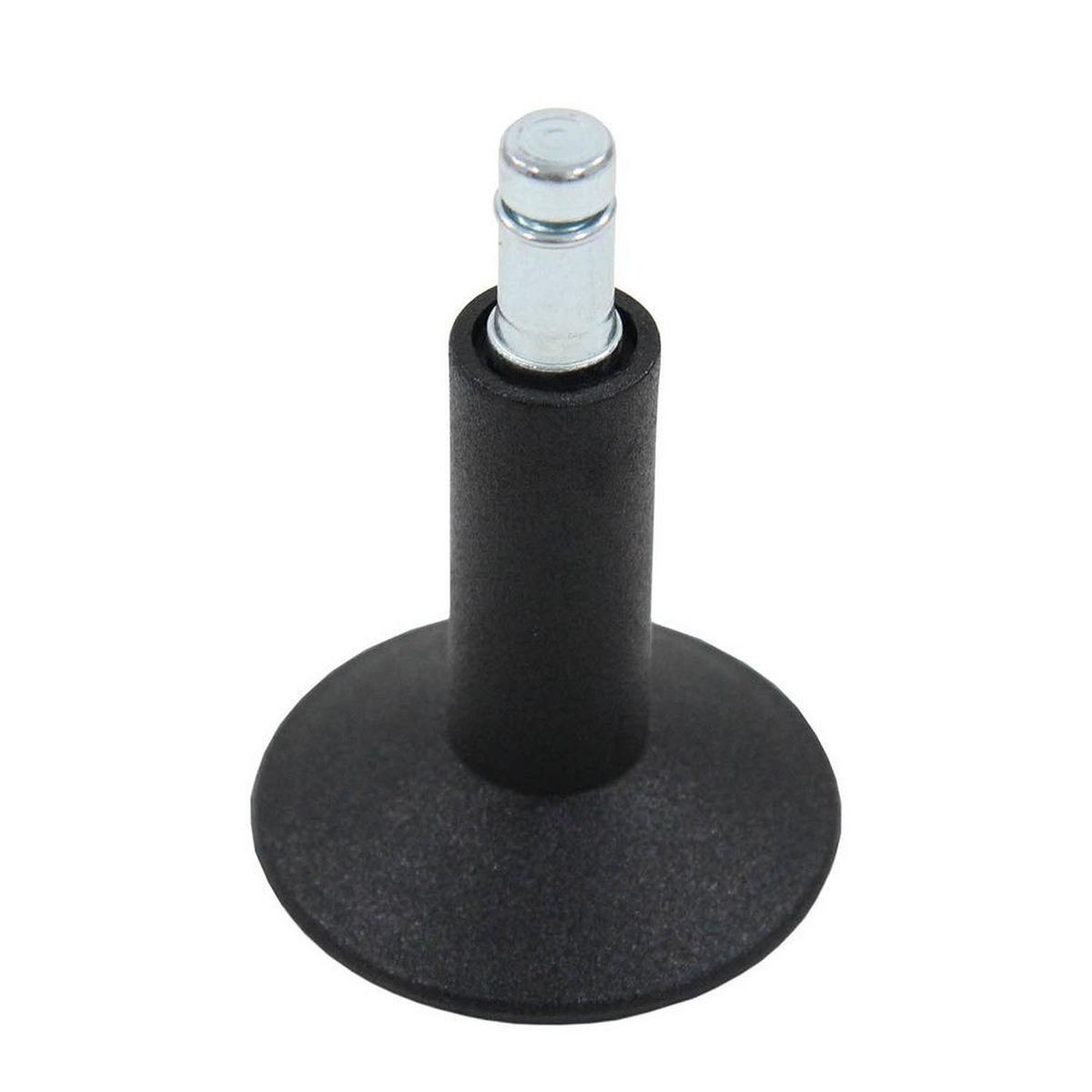 Bürostuhlgleiter Stand Schwarz Ø 6 Cm 5er-Set - Schwarz, Basics, Kunststoff/Metall (6/6,4/6cm) - MID.YOU