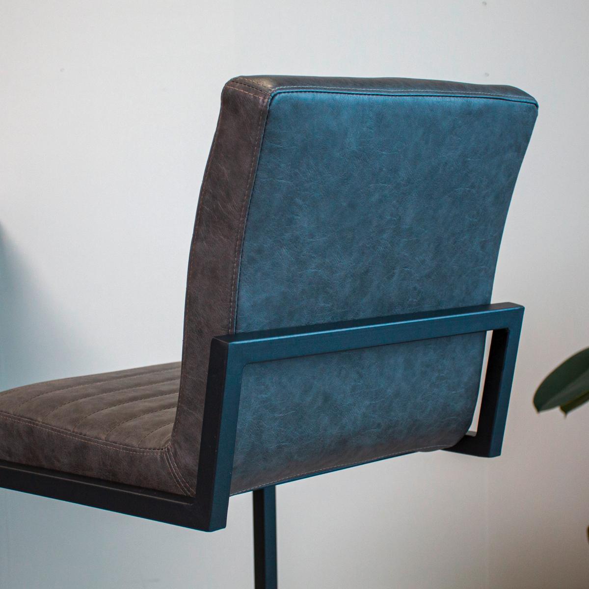 Barhocker-set Donny Anthrazit B: 54 Cm - Anthrazit/Schwarz, MODERN, Textil/Metall (54/100/58cm) - MID.YOU