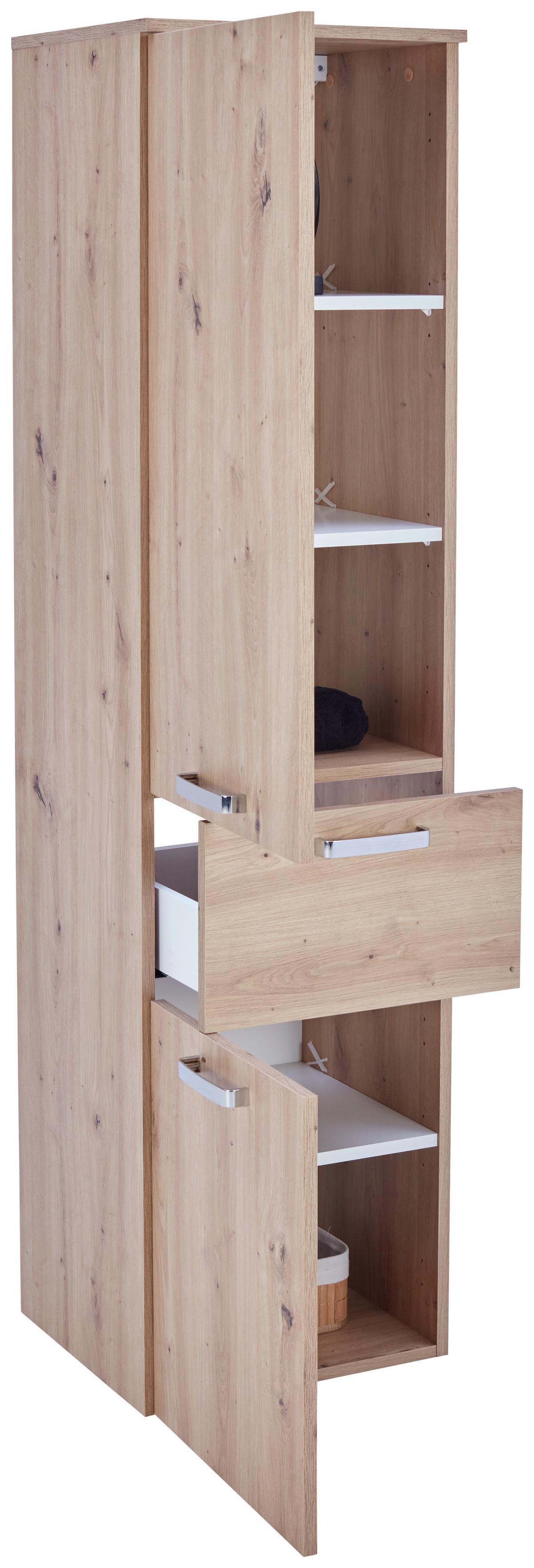 Hochschrank Fresh 240-C-04014 Hs - Weiß/Eiche Artisan, KONVENTIONELL, Holzwerkstoff (40/168,5/38,5cm) - Ondega