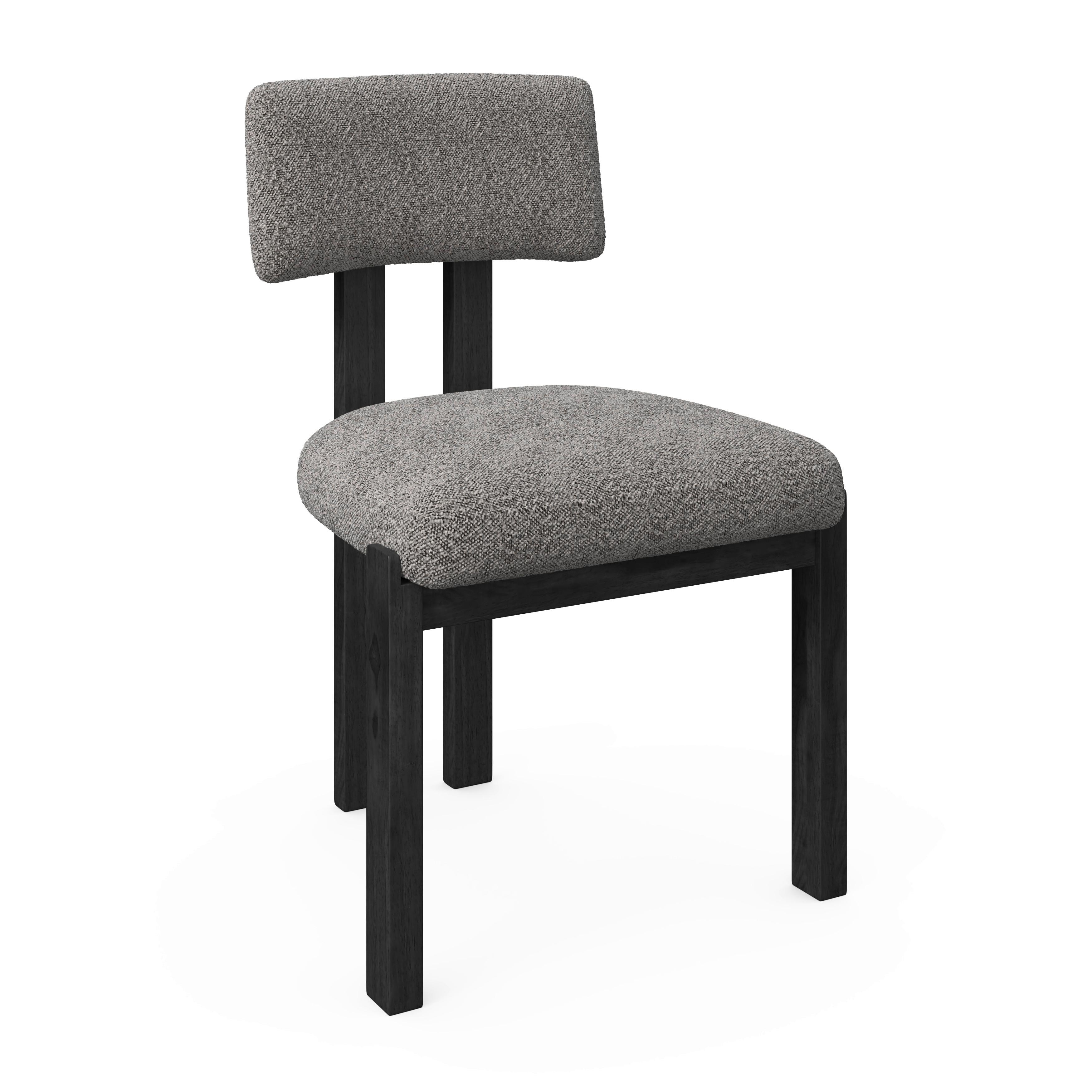 ŽIDLE JONNA - světle šedá/přírodní barvy, Moderní, dřevo/textil (51/82/53cm) - Bessagi Home
