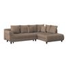 Ecksofa Mendoza - Schwarz/Braun, Design, Textil (309/197cm) - Ondega