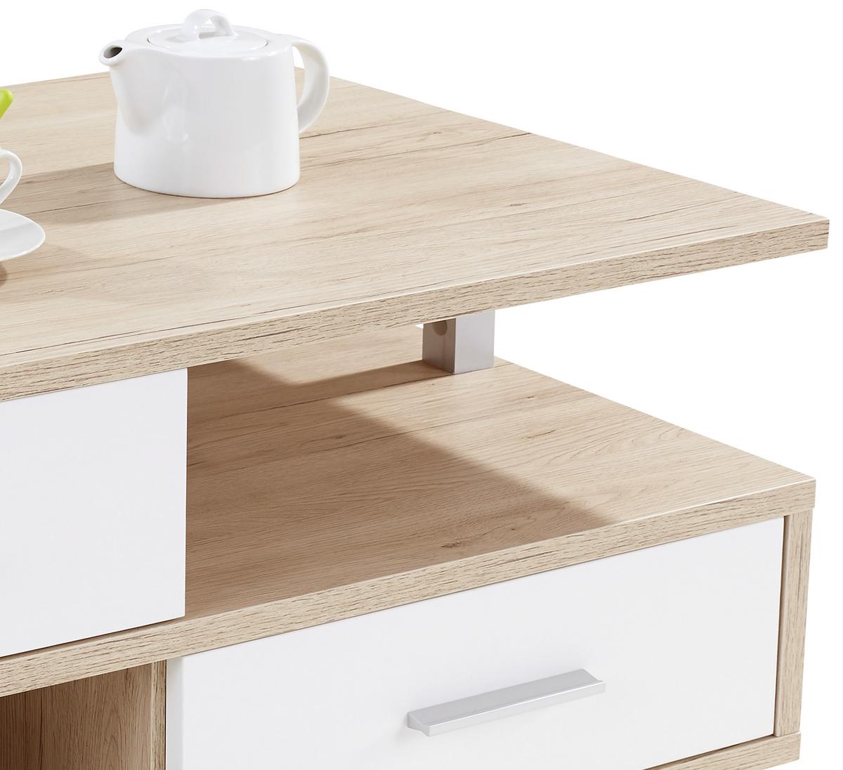 Dohányzóasztal Quattro - tölgyfa, Konventionell, faalapú anyag (105/45/60cm)