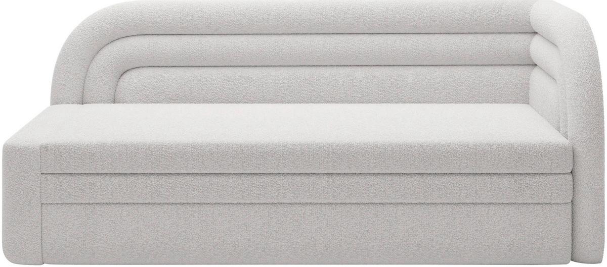 RÉCAMIERE Fabillo Weiß B: 223 cm - Schwarz/Weiß, Design, Textil (223/80/86cm) - P & B