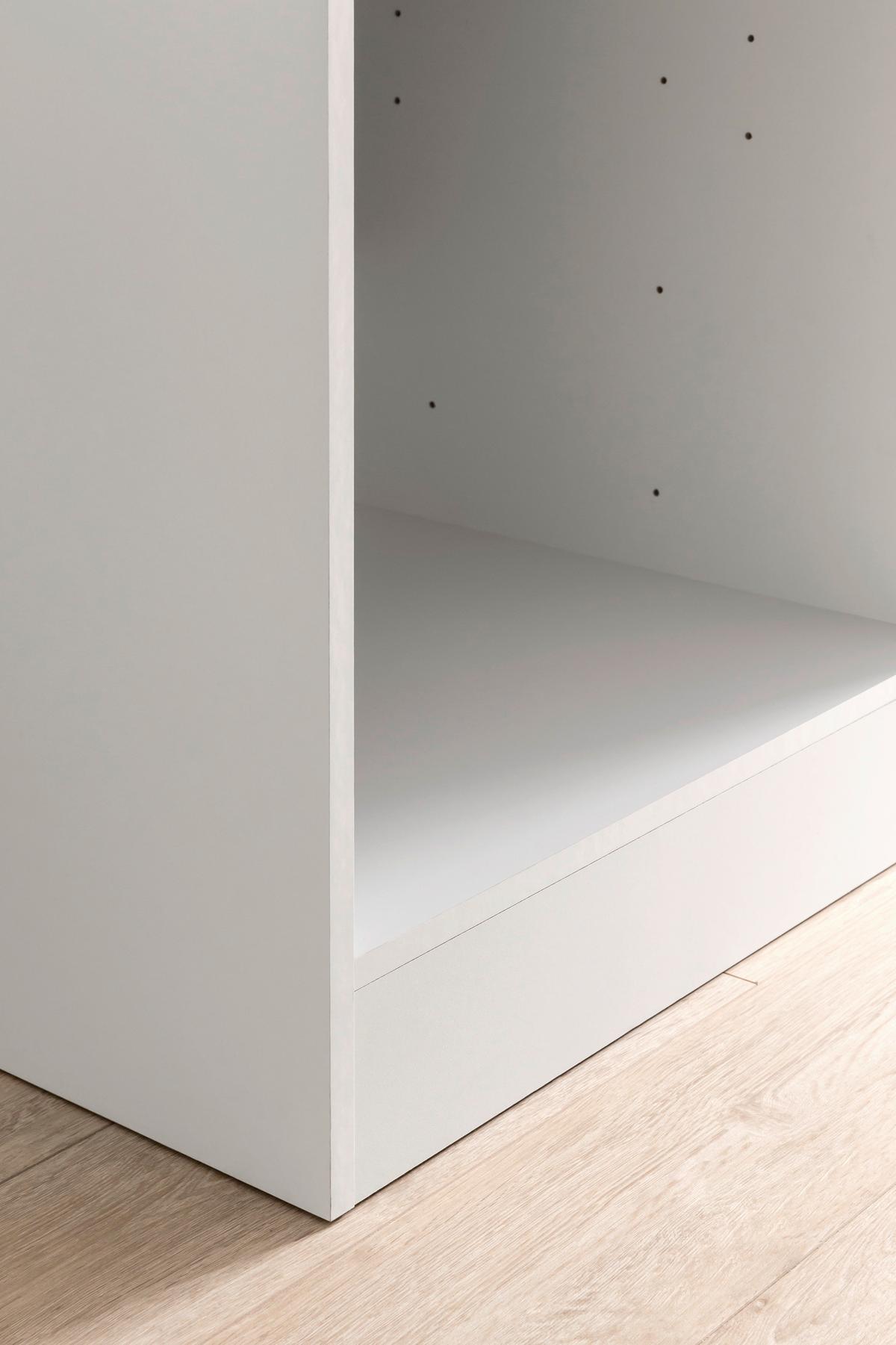 Küchenleerblock Mailand Weiß B: 220 cm - Weiß Hochglanz/Weiß, MODERN, Glas/Holzwerkstoff (220cm) - Held