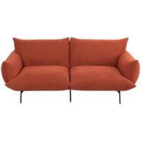 Sofa Honey - Terracotta/Schwarz, Trend, Textil (185/77/83cm) - P & B