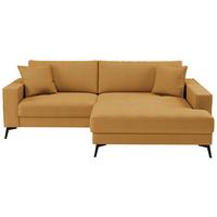 Ecksofa Ted Senfgelb S: 228x174 Cm - Senfgelb/Schwarz, Trend, Textil (228/174cm)