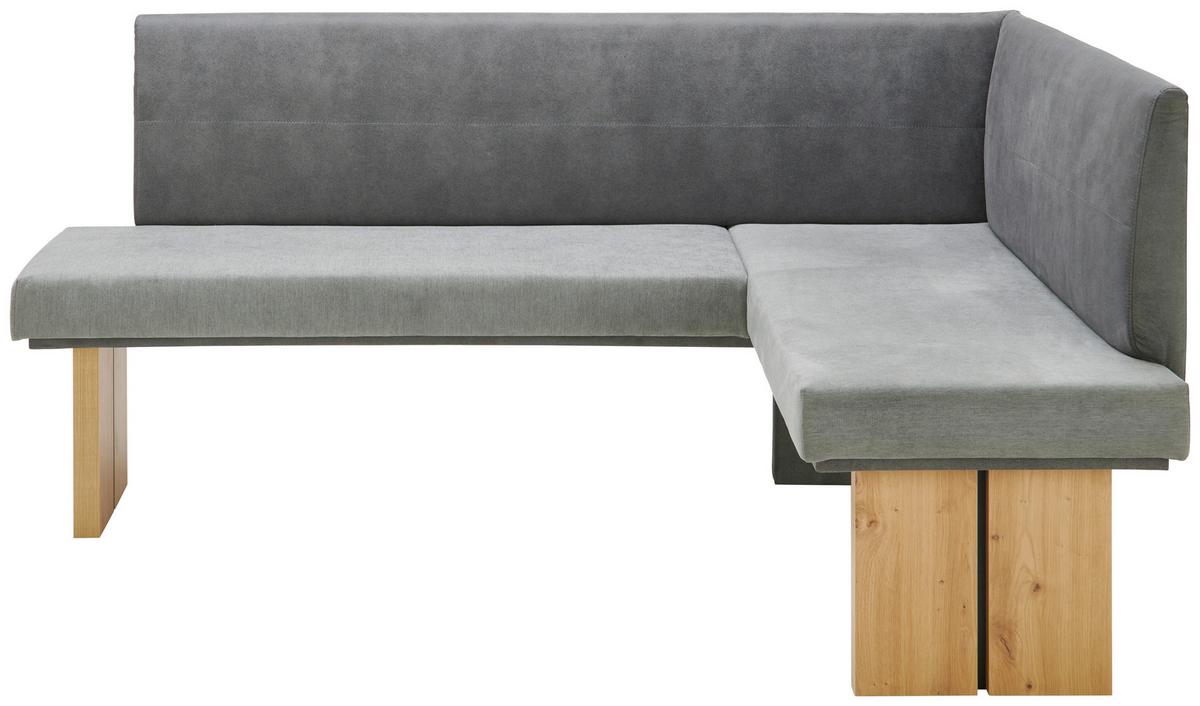 Eckbank Hellgrau/Eiche Dekor Emma 185x150 cm - Eichefarben/Anthrazit, KONVENTIONELL, Holzwerkstoff/Textil (185/150cm)