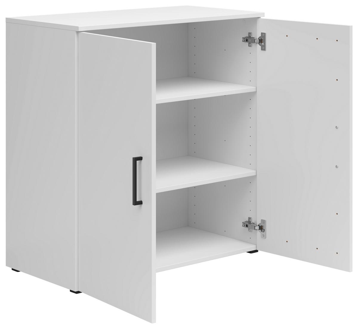 Komoda MULTISTAURAUM š: 80 cm - bílá/černá, Moderní, kompozitní dřevo/plast (80/83/40cm)
