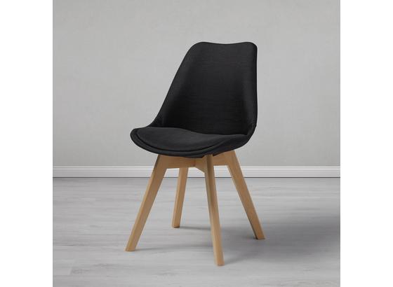 Jedálenská Stolička Rocksi - čierna/farby buku, Moderný, drevo/textil (48/82,5/43cm) - Modern Living Jedálenská Stolička Rocksi - čierna/farby buku, Moderný, drevo/textil (48/82,5/43cm) - Modern Living