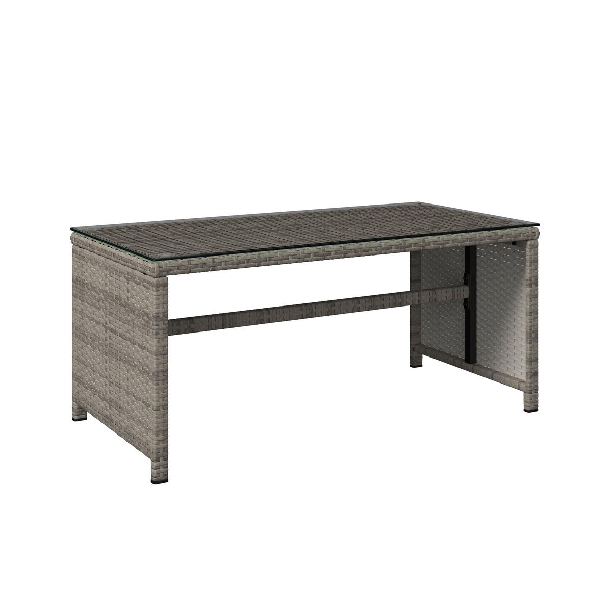 SÚPRAVA ZÁHRADNÉHO NÁBYTKU MICHELLE 2 - číra/svetlosivá, Basics, kov/textil