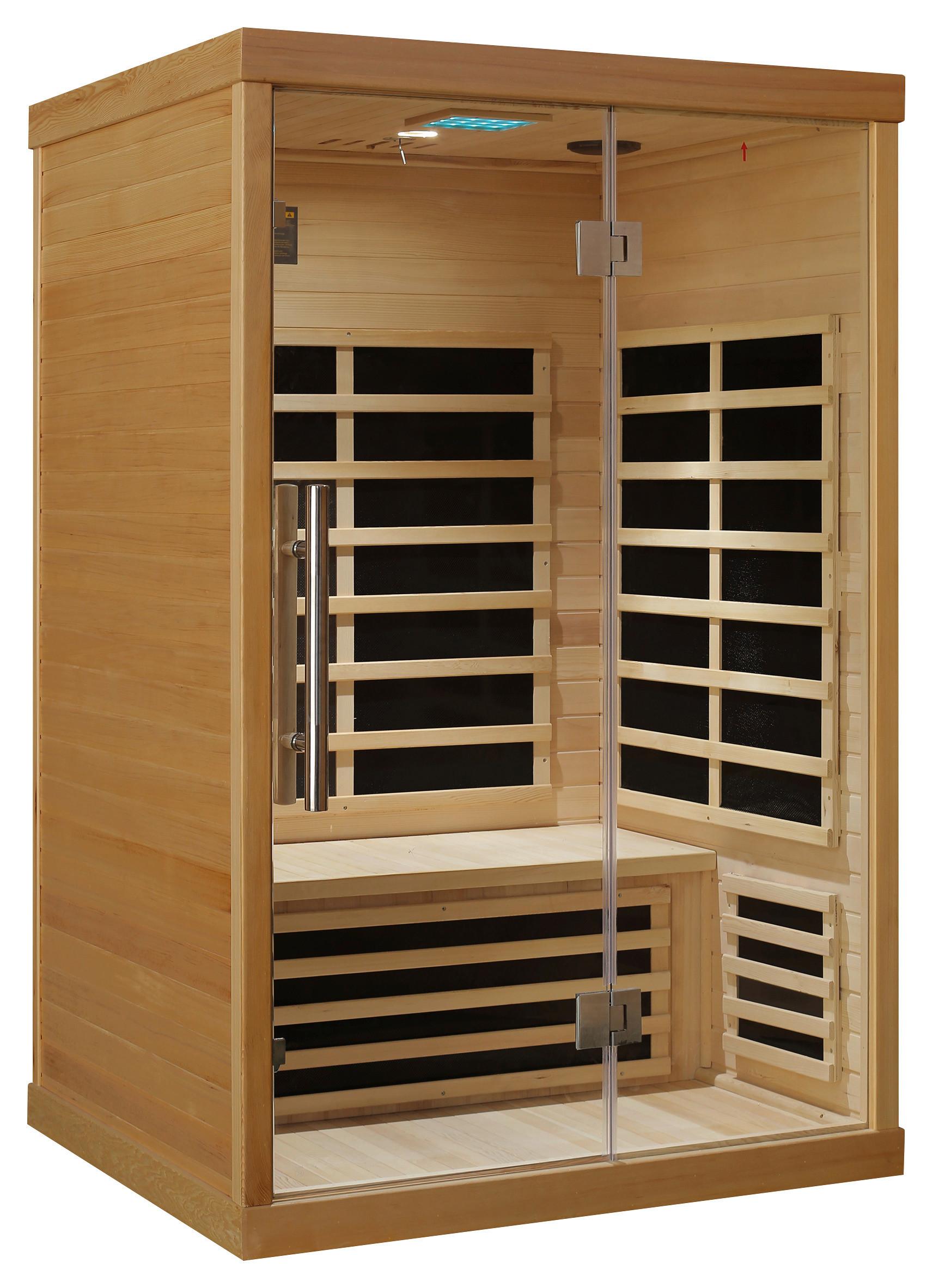 Infrarotkabine 2 Personen 120x105x190 cm Hemlock II - Basics, Holz (120/105/190cm)