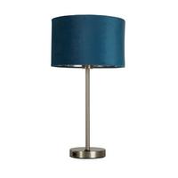 Tischleuchte Eu58911te - Messingfarben/Petrol, Basics, Metall (18.2/44/18.2cm)