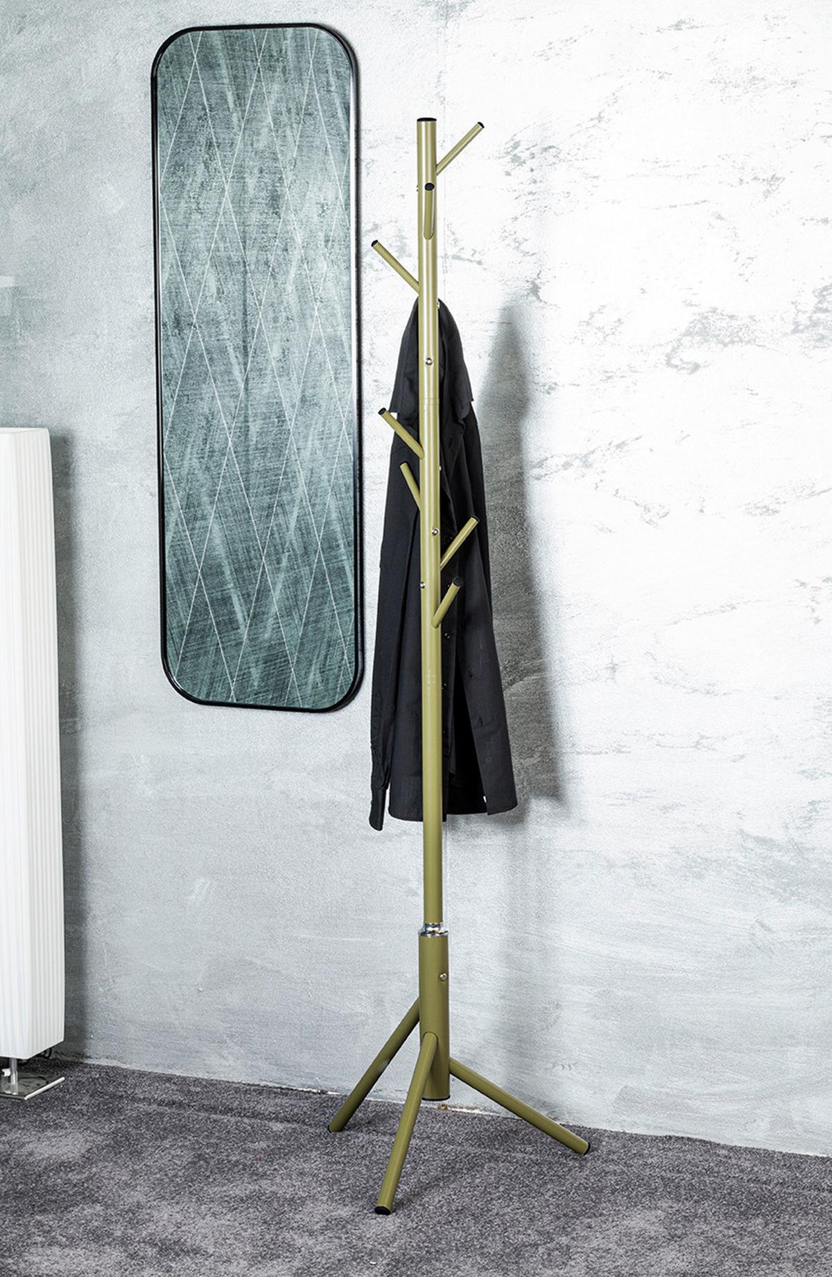 ŠATNÍ STOJAN NADJA -SB- - zelená, Moderní, kov (48/173cm) - Mömax