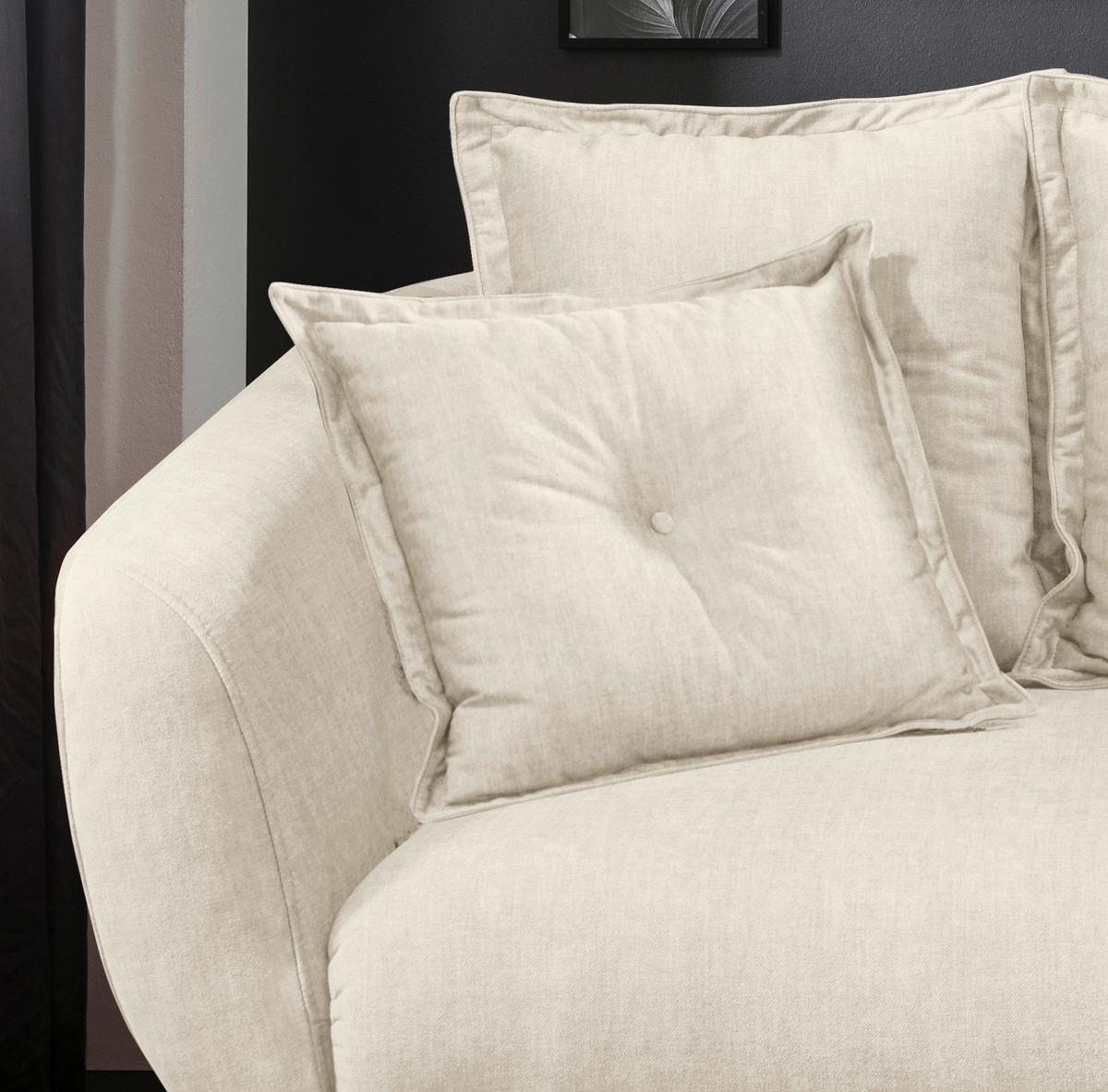 2,5-sitzer-sofa Baggio Beige, Buchefarben, B:196 Cm - Beige/Buchefarben, MODERN, Textil (196/94/103cm) - Livetastic