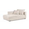 Recamiere Modena Links inkl. Kissen, Creme, B: 208 cm - Creme/Schwarz, Design, Textil (207/75/121cm) - MID.YOU