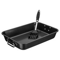 Bratform Rechteckig Stahl, Schwarz, 6,6 Liter - Schwarz, Basics, Metall (40/28,5/7cm) - GSW