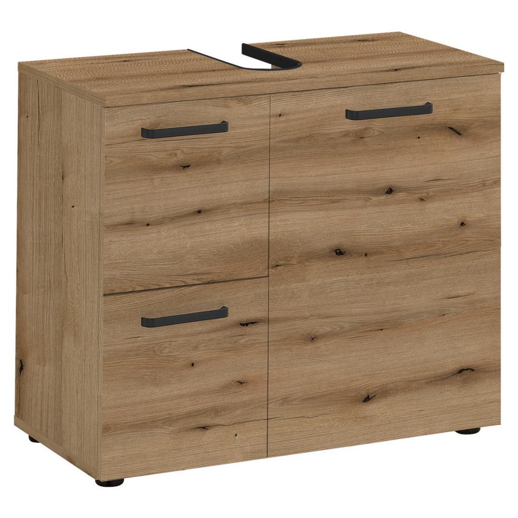 Waschbeckenunterschrank Vanice B: 70 cm Eiche Dekor