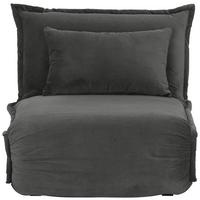 Schlafsessel Jan - Silberfarben/Grau, MODERN, Textil (77/73/87cm) - MID.YOU