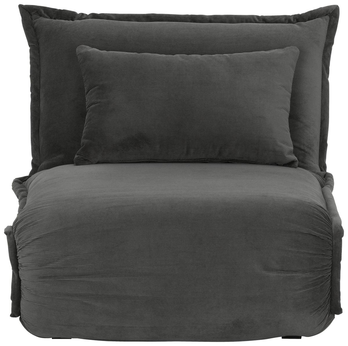 Schlafsessel Jan - Silberfarben/Grau, MODERN, Textil (77/73/87cm) - MID.YOU