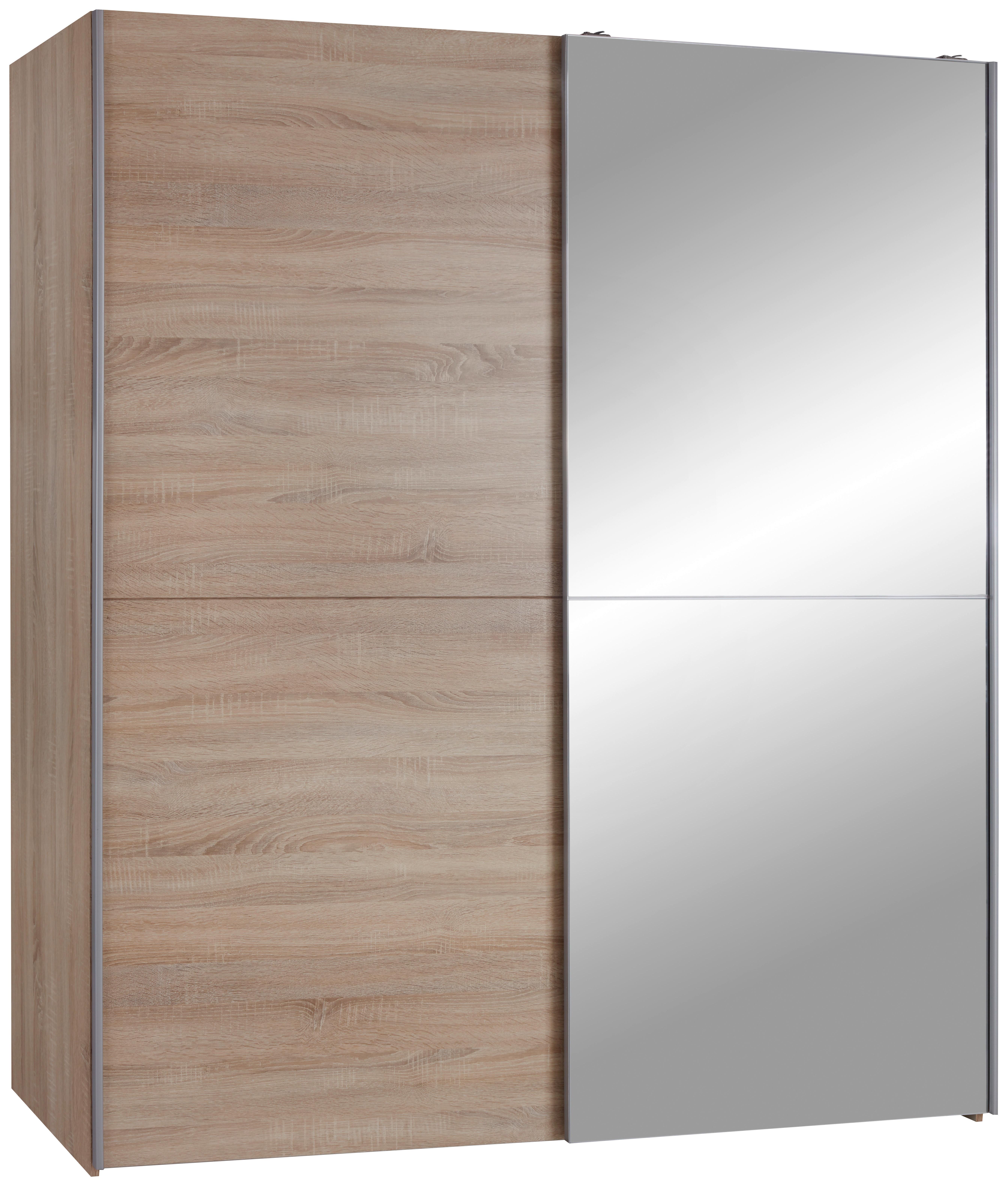 Függesztett Tolóajtós Szekrén Action - Tölgyfa, Design, Üveg (170/195/59cm) - P & B