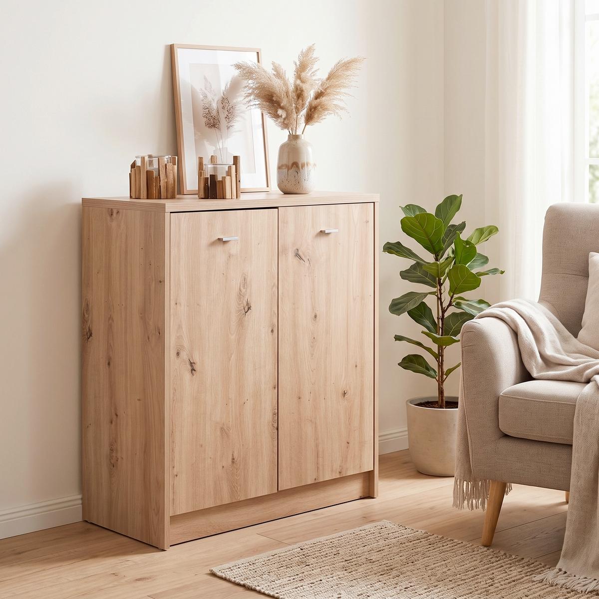 Kommode B: 74 cm 4-You New Eiche Artisan Dekor - Eiche Artisan, MODERN, Holzwerkstoff (74/85,4/34,6cm)