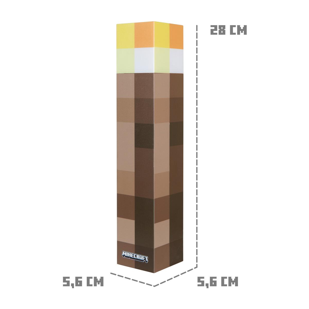 Nachttischleuchte Minecraft Fackel - Braun, Kunststoff (5,6/28/5,6cm)