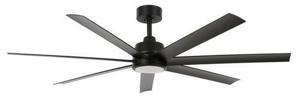 Deckenventilator Lucci Air Schwarz 7 Flügel, Led-Leuchte - Schwarz, Design, Kunststoff/Metall (142/27cm)