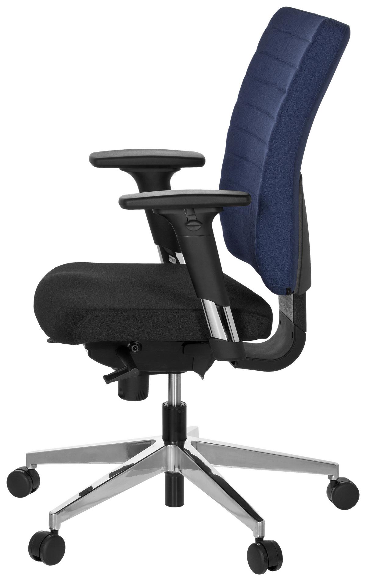 Drehstuhl Pro-Tec 350 Blau/Schwarz - Chromfarben/Blau, MODERN, Kunststoff/Textil (57/123/45cm) - MID.YOU