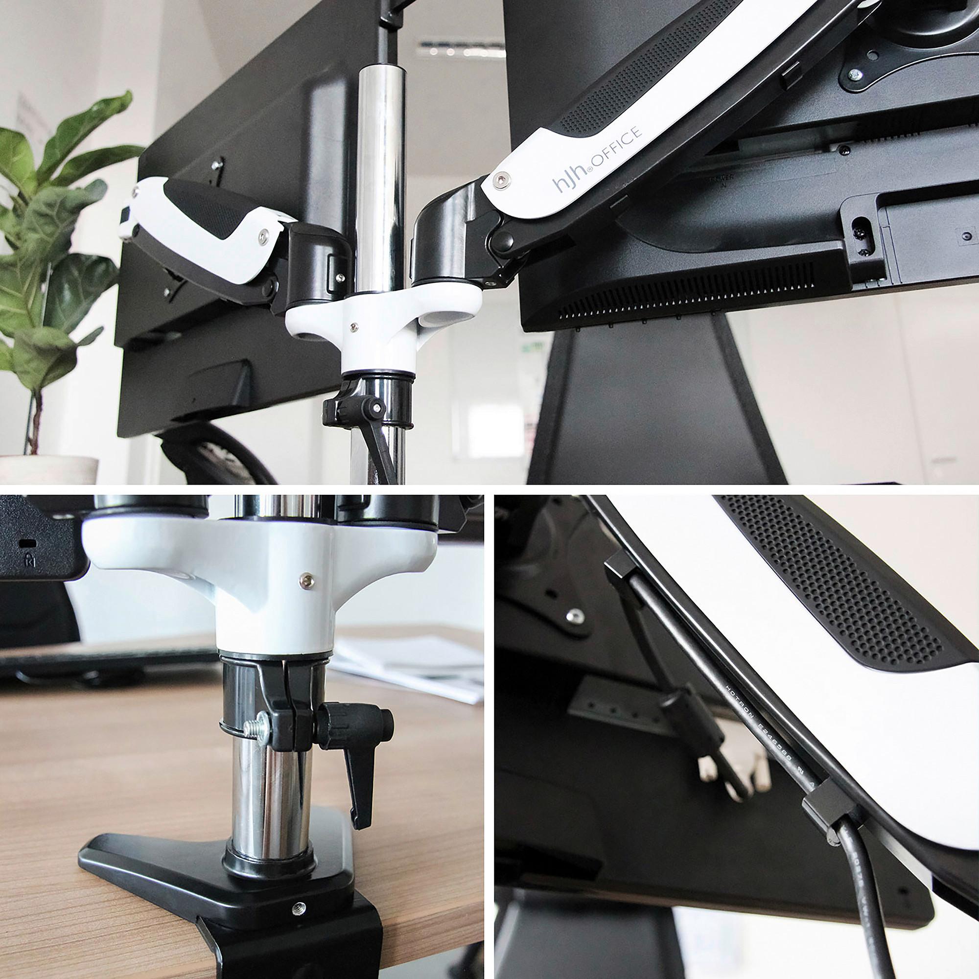 Monitor-Halterung Vm-Mg2 - Schwarz/Weiß, Basics, Metall (66/34/32cm) - MID.YOU