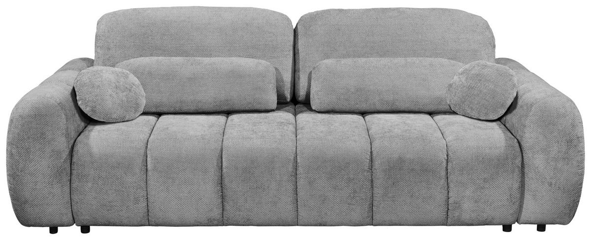 Schlafsofa Bubble Grau B: 256 Cm - Schwarz/Grau, Design, Textil (256/76/112cm) - MID.YOU