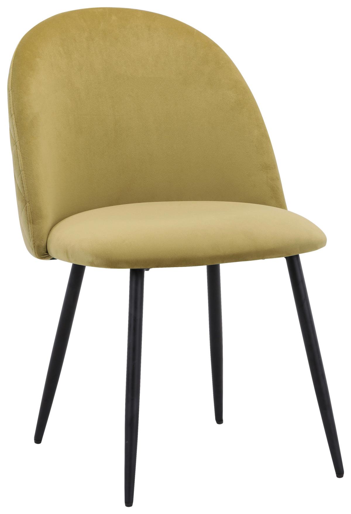 Kárpitozott Szék Torres - sötétsárga/fekete, Modern, textil/fa (51/79/58cm) - MID.YOU
