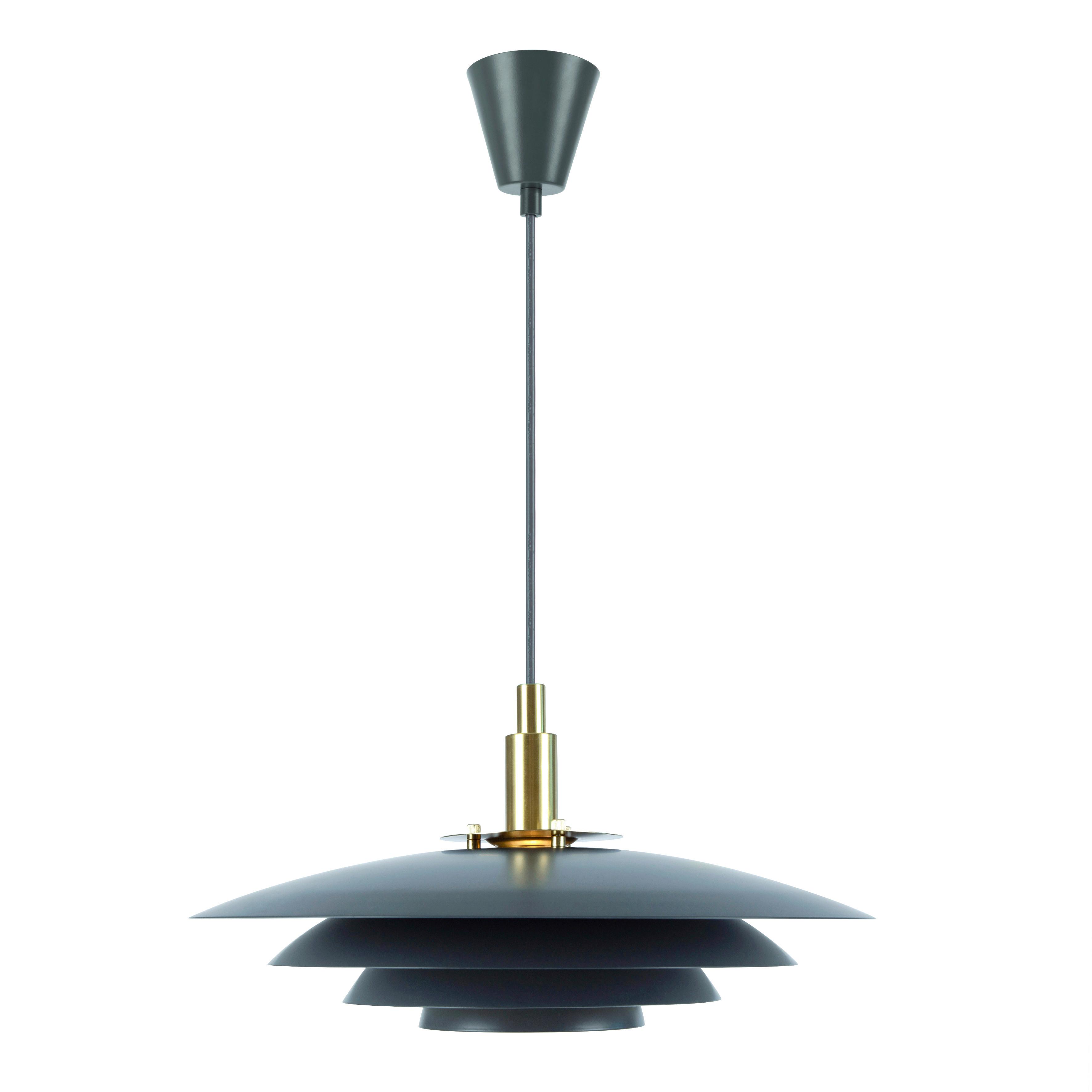 Hängeleuchte Bretagne Anthrazit D: 38 cm - Anthrazit, Design, Metall (38/18,8cm) - Nordlux