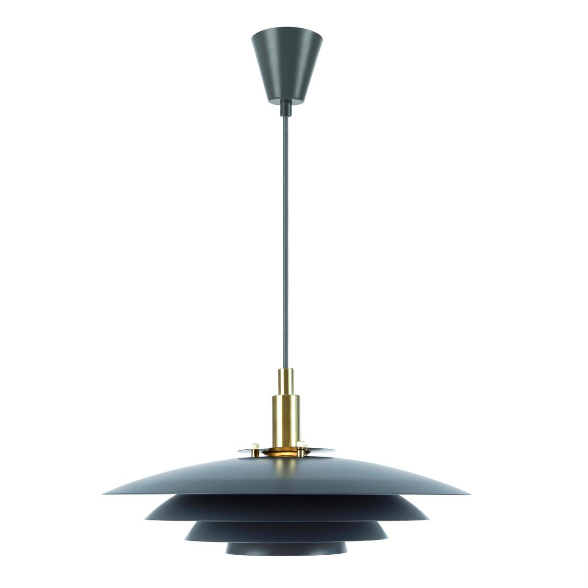 Hängeleuchte Bretagne Anthrazit D: 38 cm - Anthrazit, Design, Metall (38/18,8cm) - Nordlux