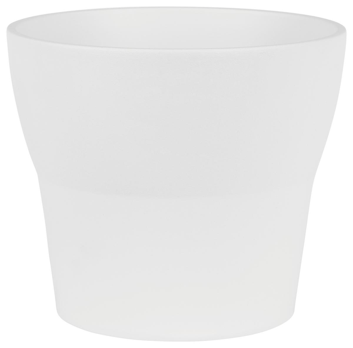 Übertopf Da Vinci Steingut In- & Outdoor Ø 15 cm - Schlammfarben/Weiß, KONVENTIONELL, Keramik (15/12cm) - Ondega