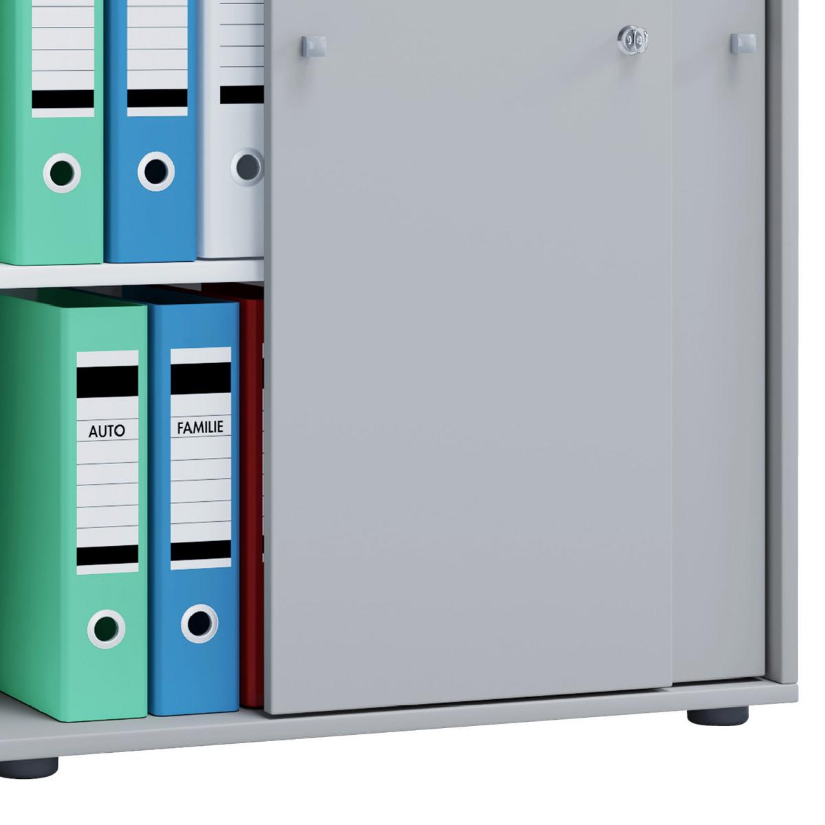 Aktenschrank versperrbar Lona XL Grau B: 70 cm - Grau, Basics, Holzwerkstoff (70/111/37cm) - MID.YOU