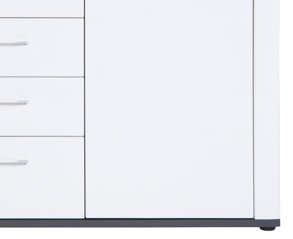KOMODA ALASSIO ALSK09 - čierna/biela, Modern, kompozitné drevo/plast (156,3/86,2/40,5cm) - Luca Bessoni