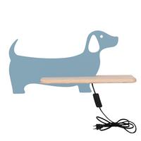 KINDERWANDLEUCHTE 21-02983 DOG - Hellblau, KONVENTIONELL, Holz/Holzwerkstoff (36.5/12/18.5cm)