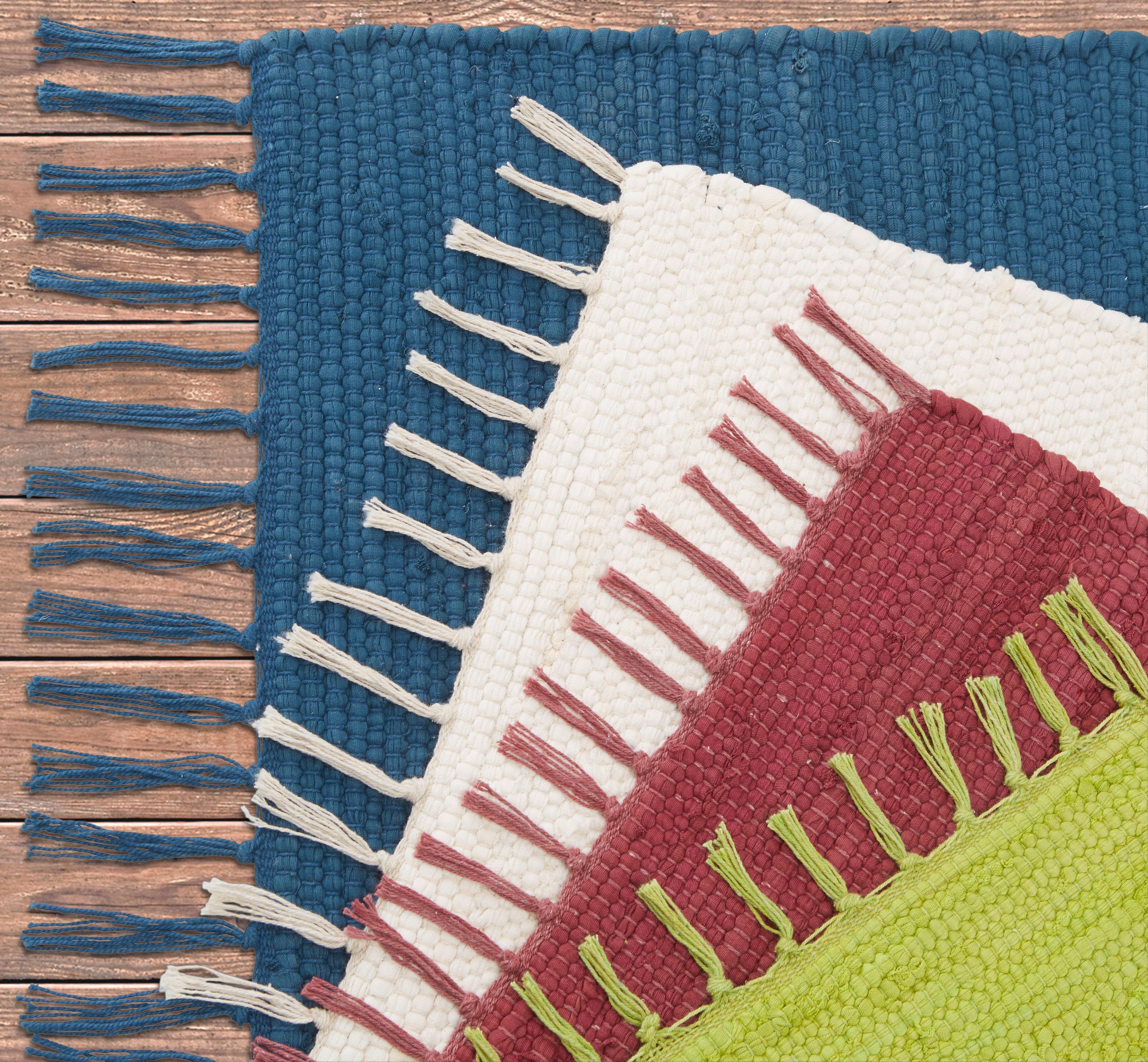 Hadrový Koberec Julia 1, 60/90cm, Tm. Modrá - tmavě modrá, Romantický / Rustikální, textil (60/90cm) - Modern Living