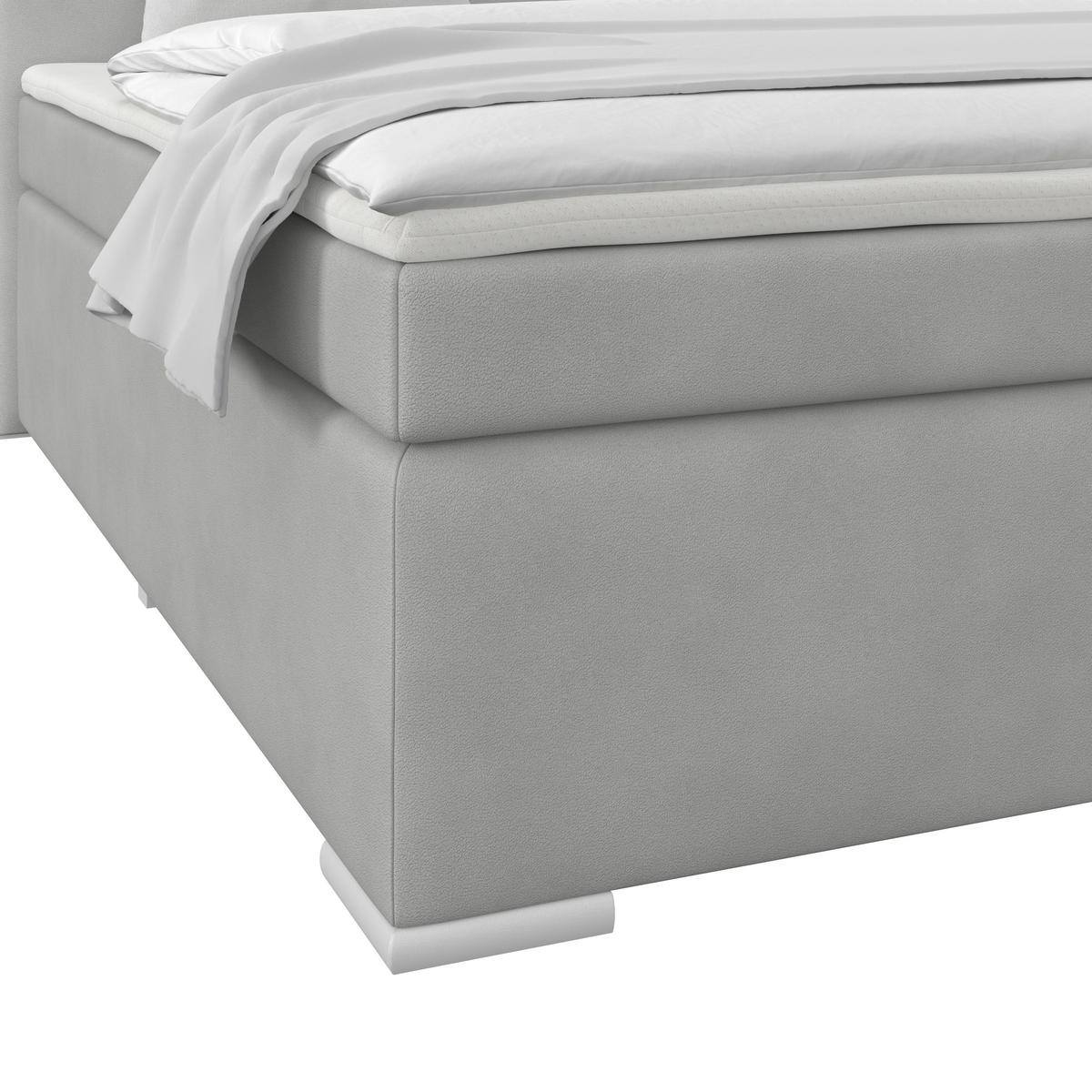Boxspringbett Mira 1 - Schieferfarben, Basics, Holz/Kunststoff (180/200cm)