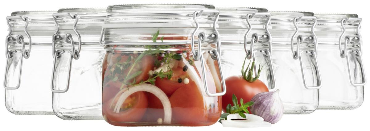 Einmachgläser 6er-set Gothika Je Ca. 500 Ml, Auslaufsicher - Transparent, Basics, Glas (500ml) - Mäser