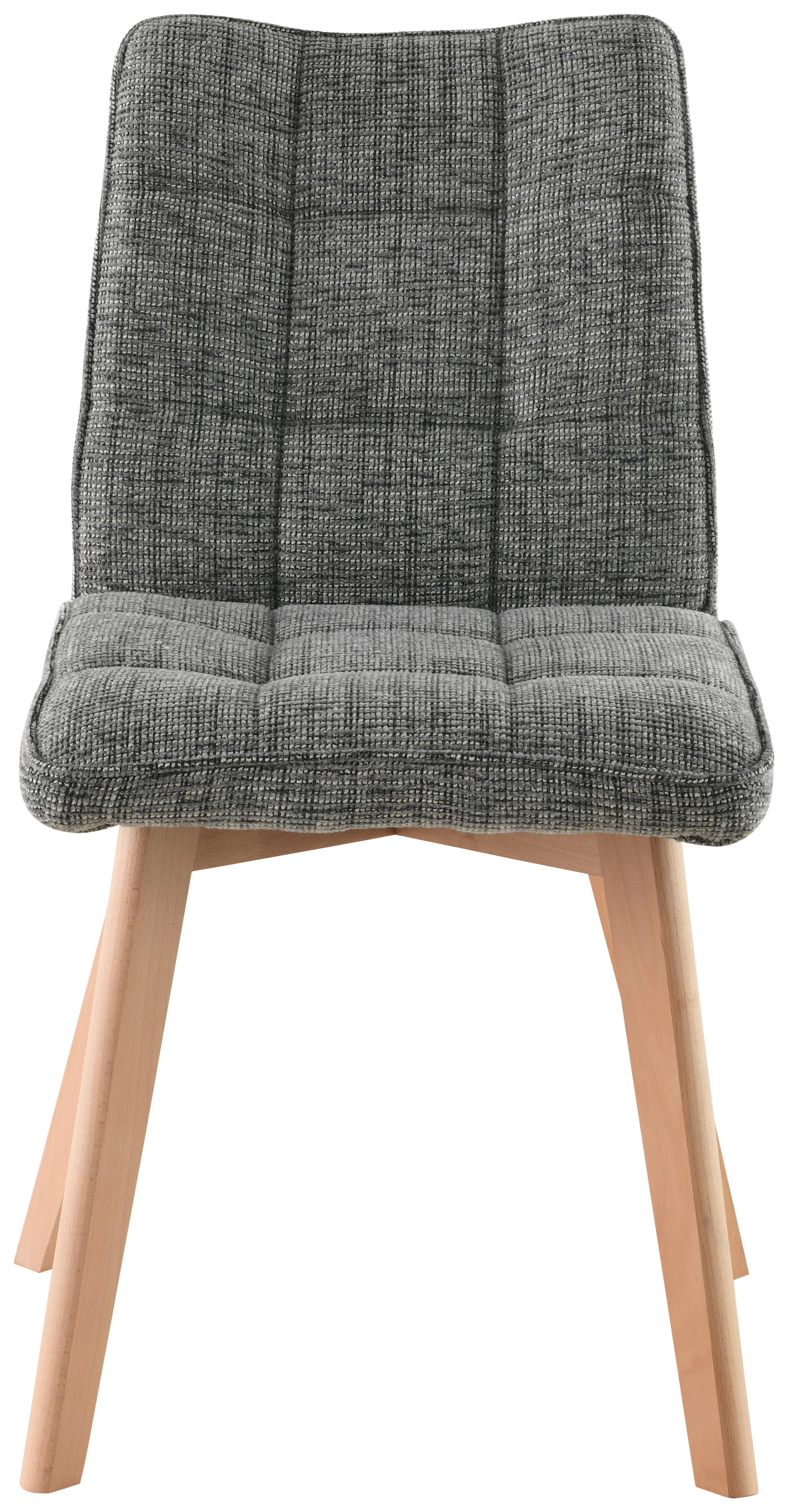 Stuhl-Set Colin - Eichefarben/Grau, LIFESTYLE, Holz/Textil (45/88/62cm) - Livetastic