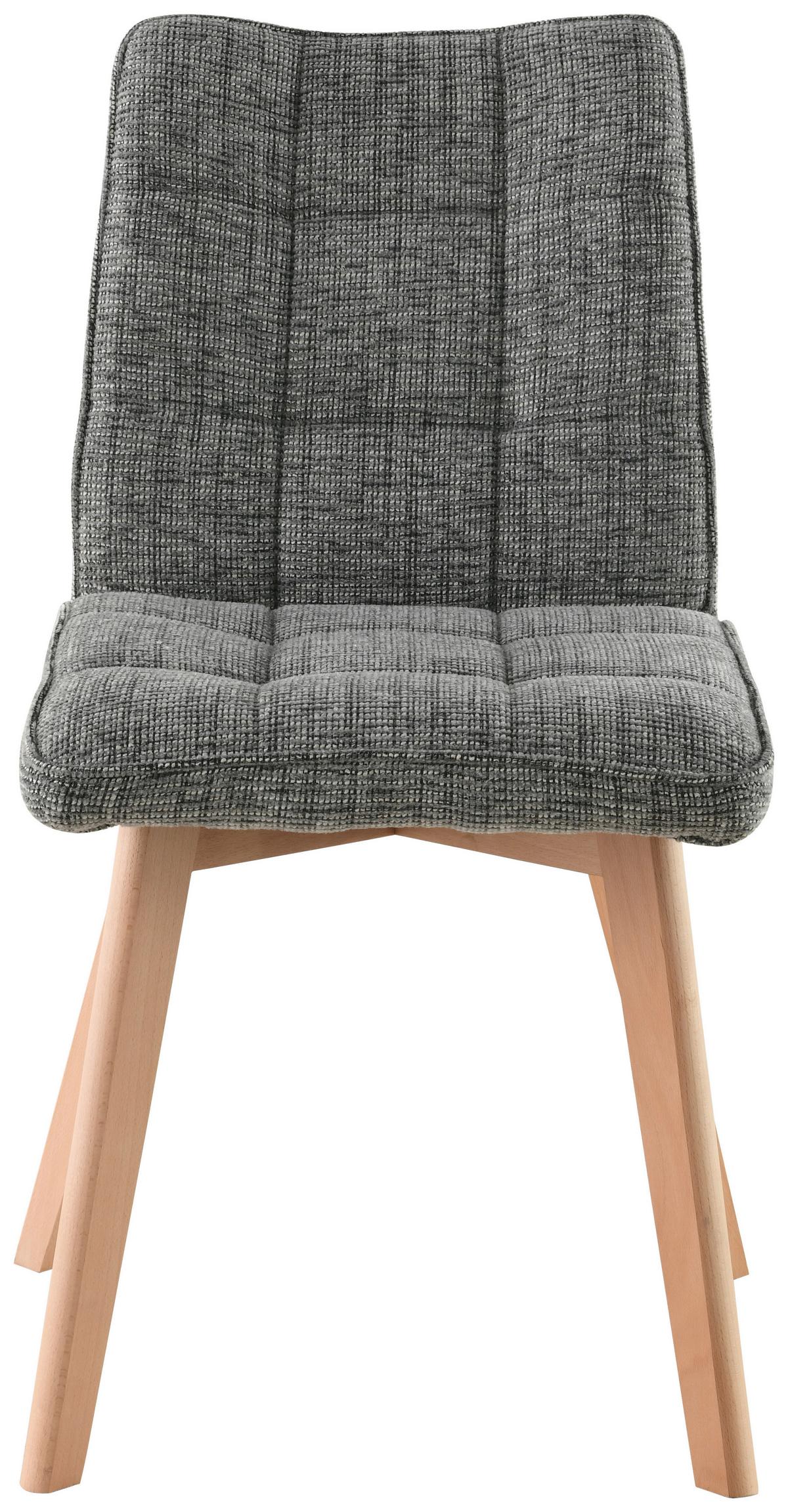 Stuhl-Set Colin - Eichefarben/Grau, LIFESTYLE, Holz/Textil (45/88/62cm) - Livetastic