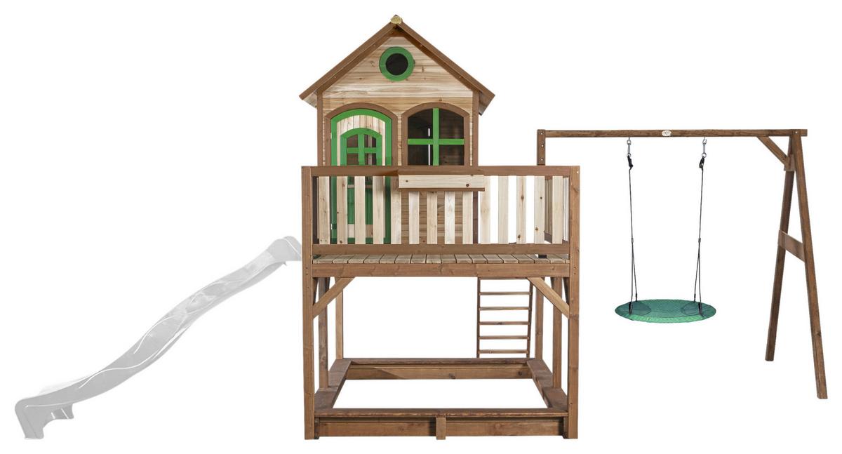 Spielturm A030.154.90 - Braun/Weiß, KONVENTIONELL, Holz (613/291/277cm) - Ambia Garden