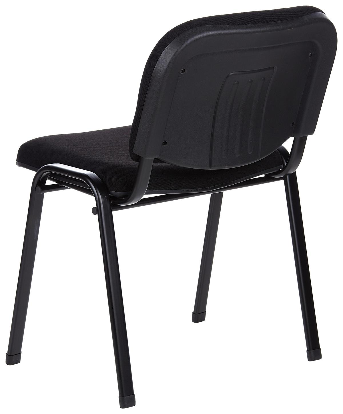 Besucherstuhl Xt 600 Sw Stapelbar Schwarz Bis 100 Kg - Schwarz, Basics, Textil/Metall (58/84/41cm) - MID.YOU