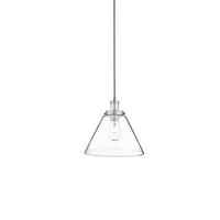HÄNGELEUCHTE 3228SS PYRAMID  PENDANT - Klar/Silberfarben, Basics, Glas/Metall (29/28cm)